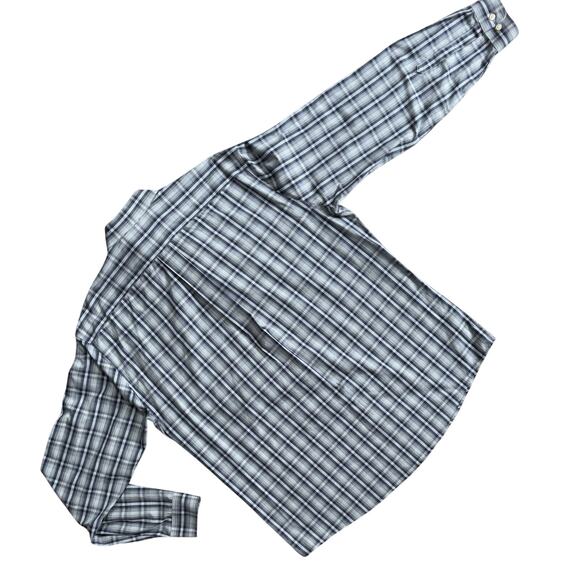 Eddie‎ Bauer Men's Button Down Shirt Size XL Blue Plaid Classic Fit Wrinkle Free - Picture 10 of 11